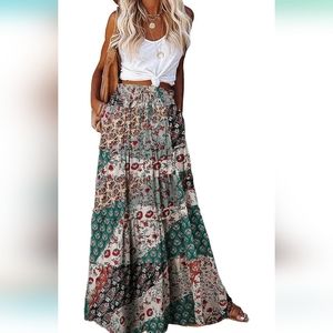 Patchwork maxi skirt
